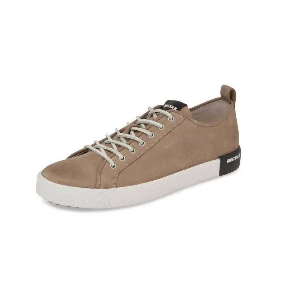 NEW BLACKSTONE men's pm66 low top sneaker in fungi/ silver leather